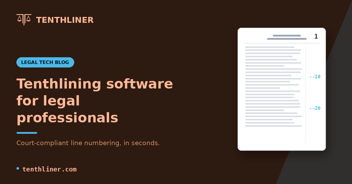 How to Tenthline a Scanned Legal Document